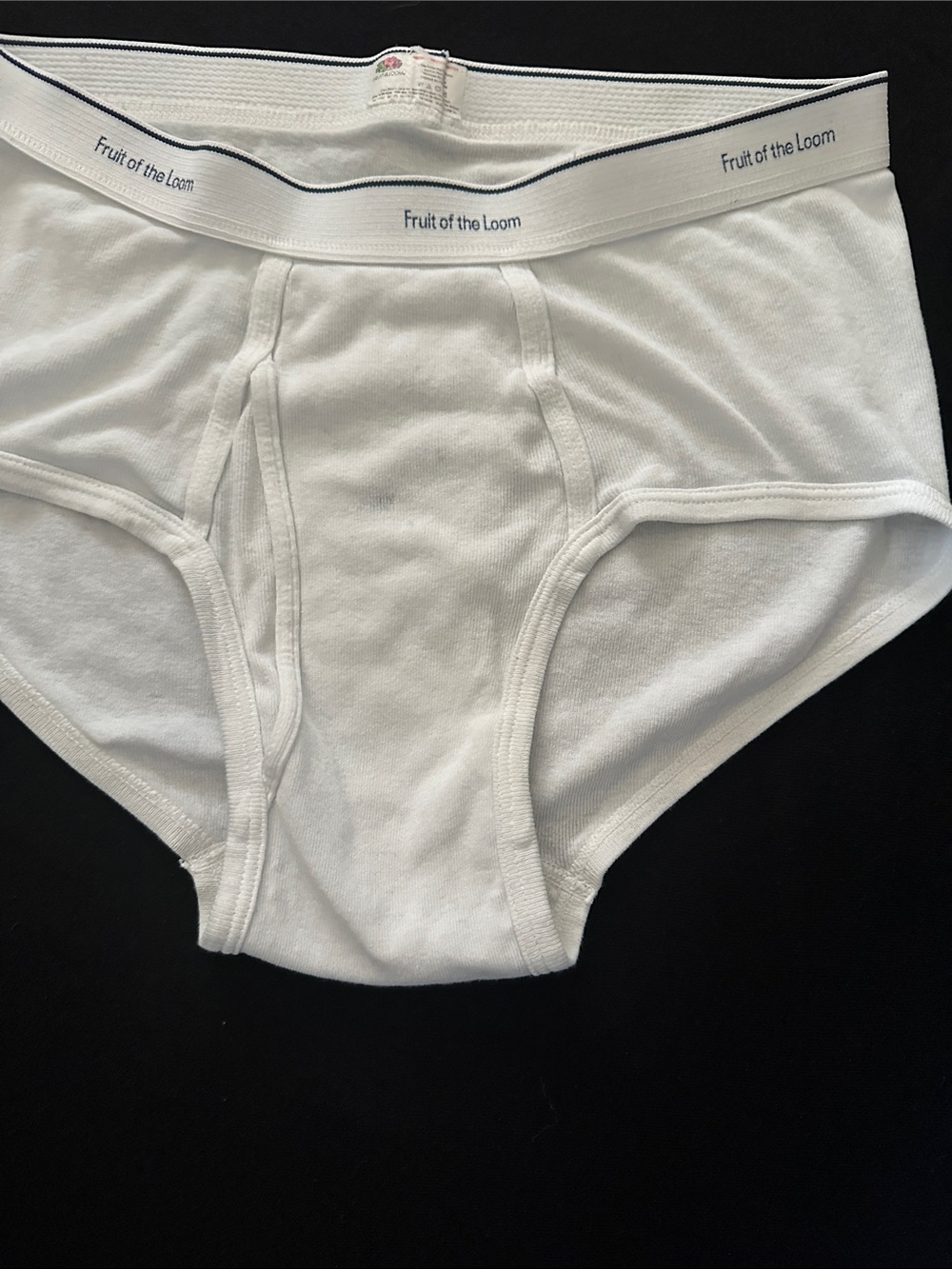 Fruit of the Loom White Men’s Classic Briefs with Logo Waistband